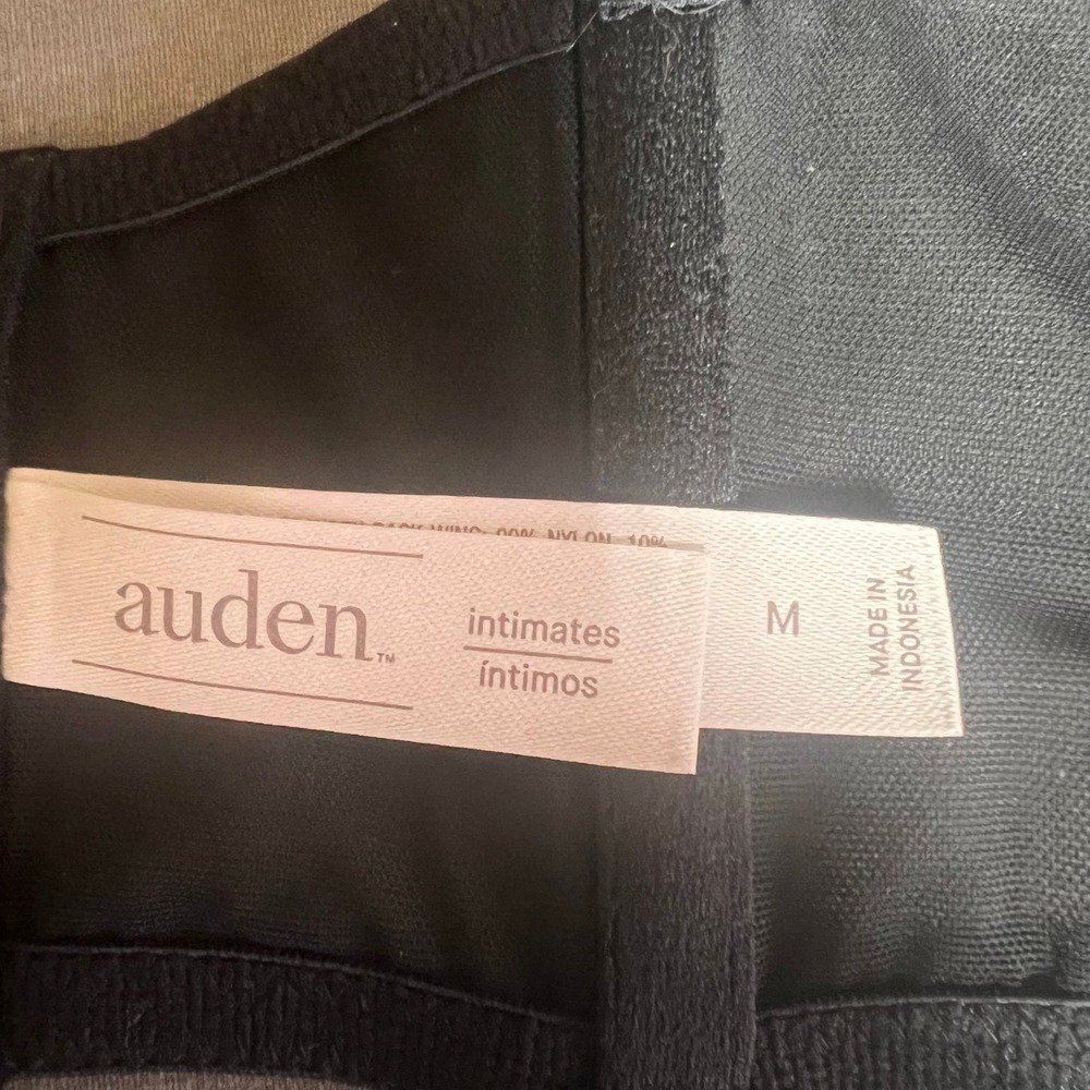 Auden Black Satin Longline Corset Bustier Bra Top Underwire Medium NEW - Picture 6 of 9